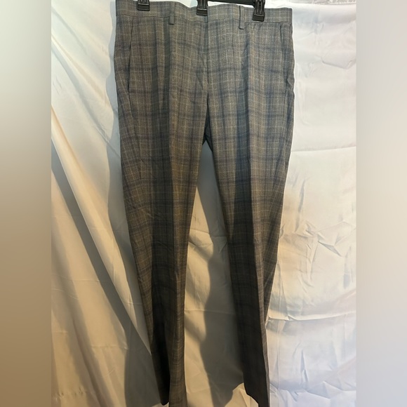 Murano men’s dress slacks gray plaid - Picture 1 of 3